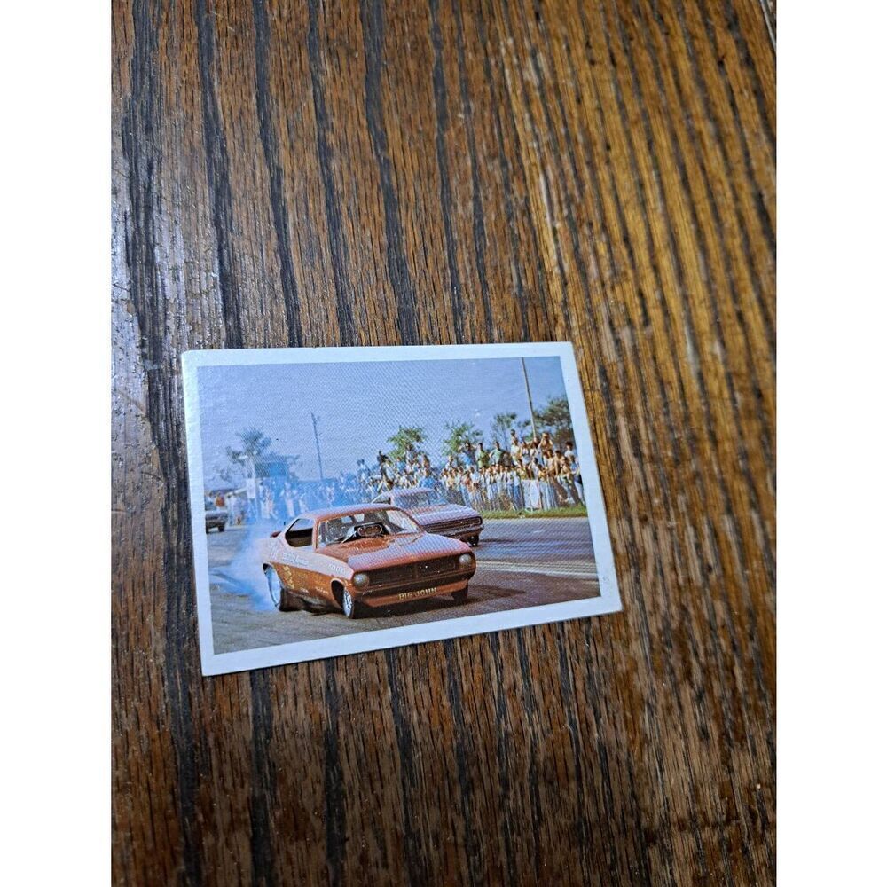 1971 Big John Mazmanian Barracuda Funny Car AHRA Fleer Drag Champs Trading Card